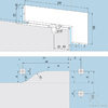 Фитинг угловой PT40 Universal light с осью 15 мм. для дверной фрамуги из стекла - картинка 3