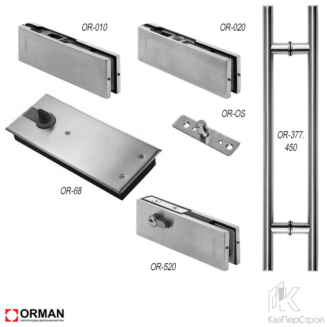 Комплект фурнитуры Orman-Glass 1 для стеклянной двери 2