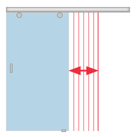 Схема стеклянной раздвижной двери Orman Slide