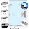 Комплект фурнитуры KPS-Glass 3 для стеклянной двери / монтаж к стене - картинка 12
