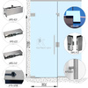 Комплект фурнитуры KPS-Glass 3 для стеклянной двери / монтаж к стене - картинка 5