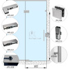 Комплект фурнитуры KPS-Glass 4 для стеклянной двери / монтаж к перегородке - картинка 7