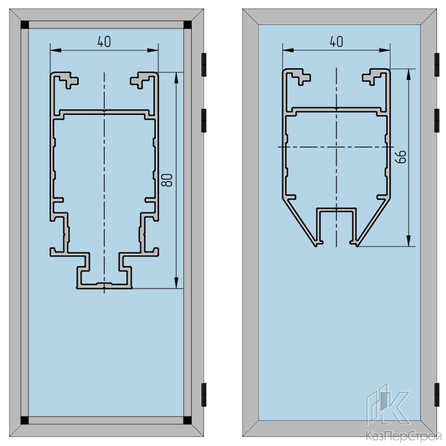 Дверной профиль Алютех ALT-111 в комплекте
