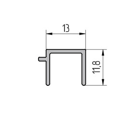 Профиль крышки AYPC.111.0503 – 15,5 х 11,8 мм.
