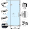 Комплект фурнитуры KPS-Glass 4 для стеклянной двери / монтаж к перегородке - картинка 11