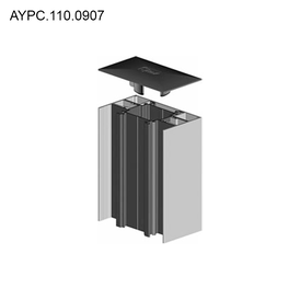Заглушка торцевая AYPC.110.0907 для профиля основной стойки с прямым прижимом