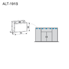 Коннектор Алютех ALT-191S 70 х 52 мм. с анкером для соединения стеклянной конструкции со стеной