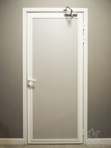 Алюминиевая дверь с доводчиком