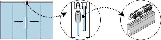 Реализация верхнего подвеса в раздвижной системе OR-120