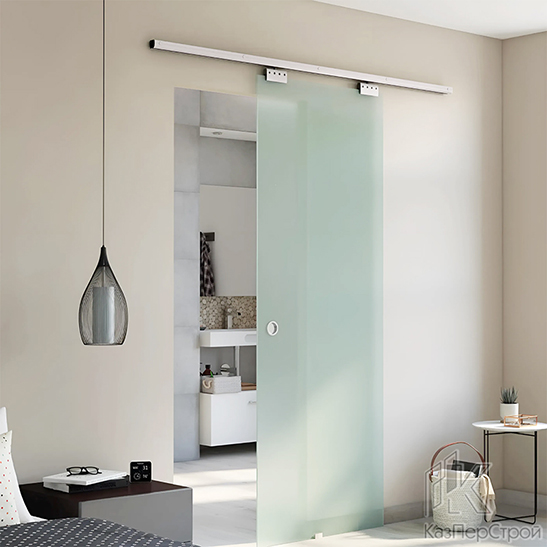 Цельностеклянная дверь с раздвижной системой OR-120
